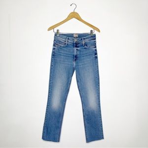 Mother The Mid Rise Dazzler Ankle Fray Denim Jeans Size 27